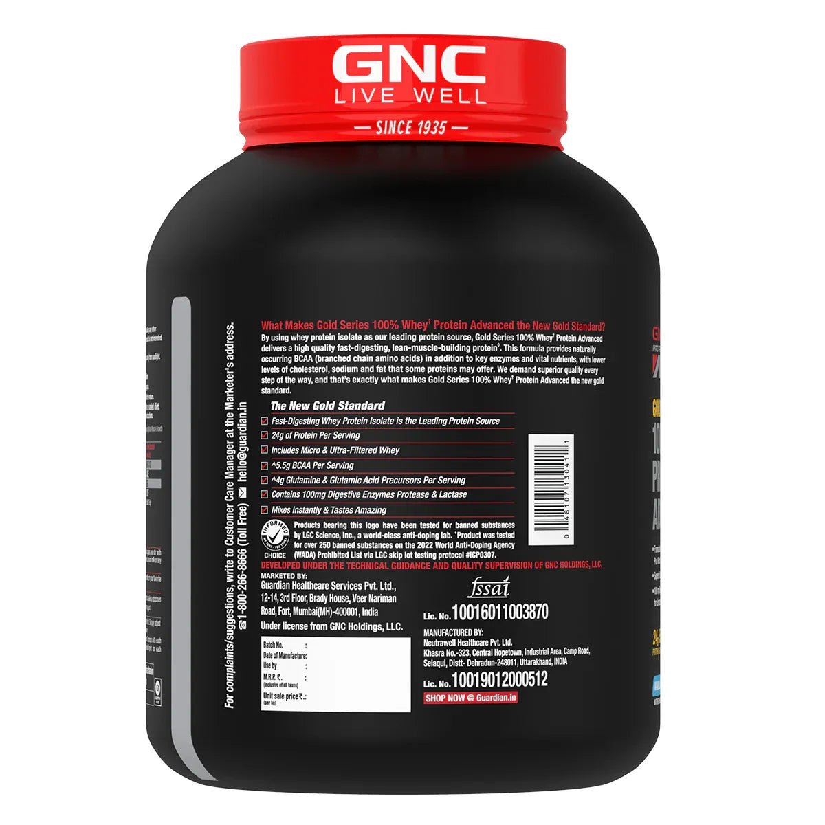 GNC Gold Series 100% Whey Protein Advance