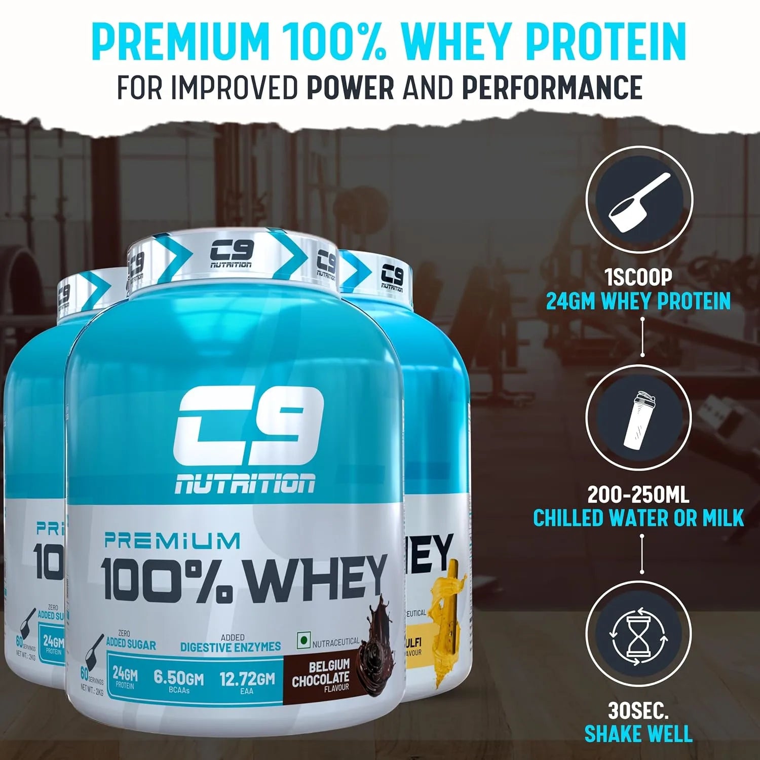 C9 Nutrition Premium 100% Whey Protein 2kg