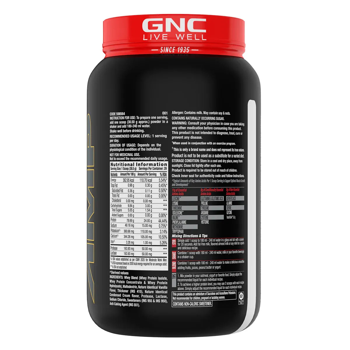 GNC Gold Series 100% Whey Protein Advance