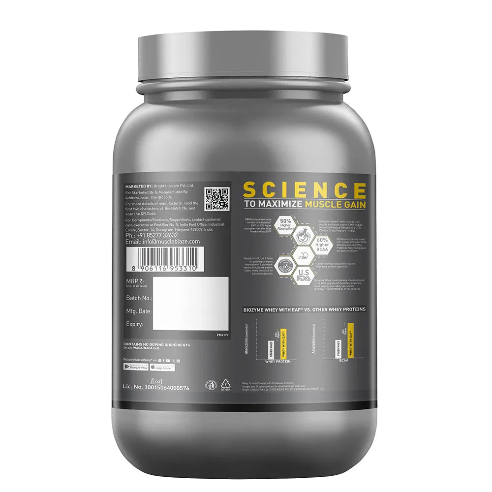 Muscle Blaze Biozyme Performance Whey Rich Chocolate