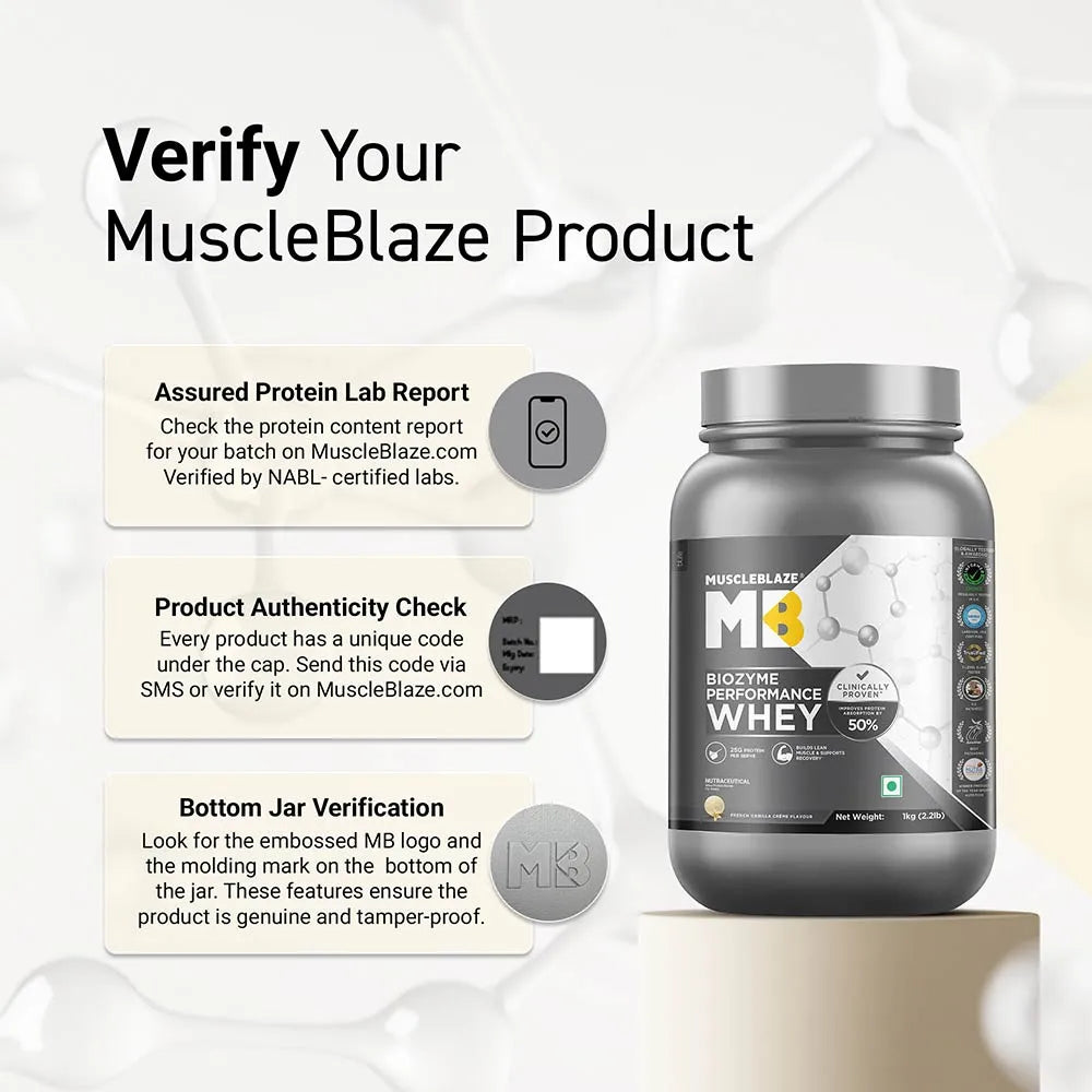 Muscle Blaze Biozyme Performance Whey French Vanilla Creme