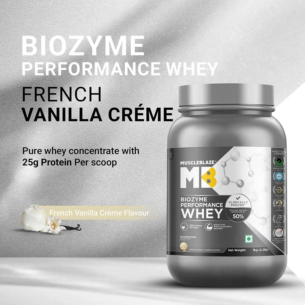 Muscle Blaze Biozyme Performance Whey French Vanilla Creme