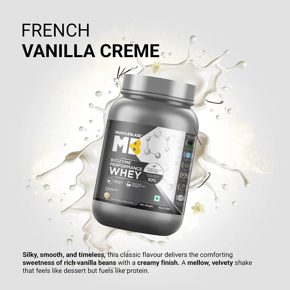 Muscle Blaze Biozyme Performance Whey French Vanilla Creme