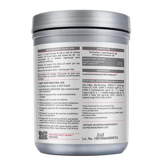 Muscle Blaze Creatine Monohydrate Creamp 250 G