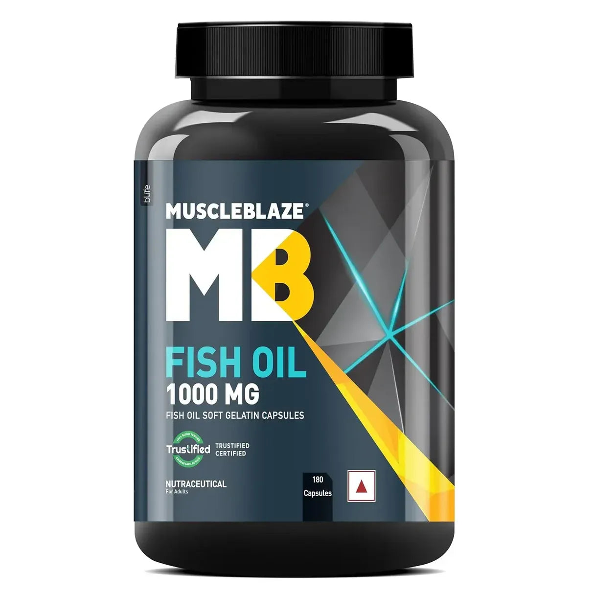 Muscle Blaze Omega 3 Fish Oil 180 capsules | EPA & DHA Wellness Support