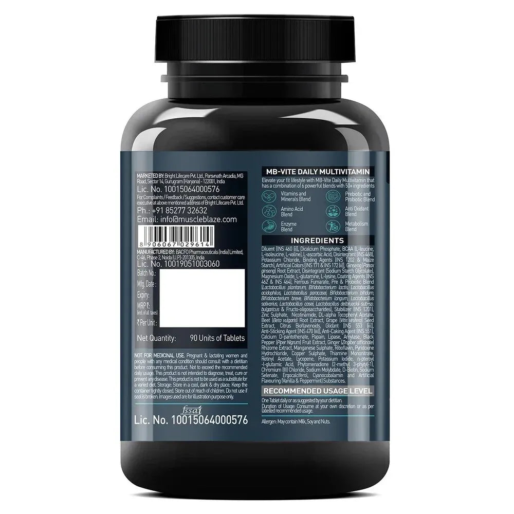 Muscle Blaze MB-VITE Daily Multivitamin 120 Tablet