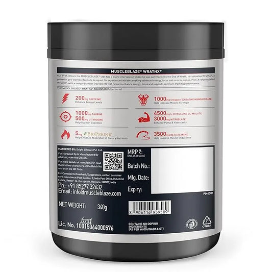 Muscle Blaze Preworkout Wrathx