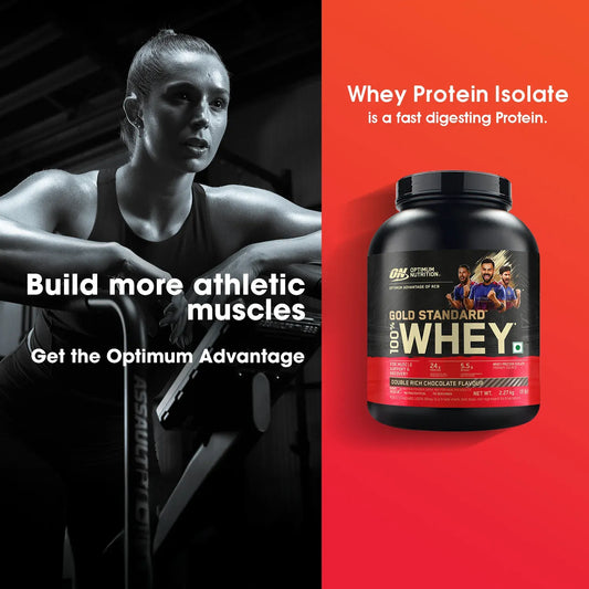 Optimum Nutrition Gold Standard 100% Whey Protein Powder - Double-Rich-chocolate
