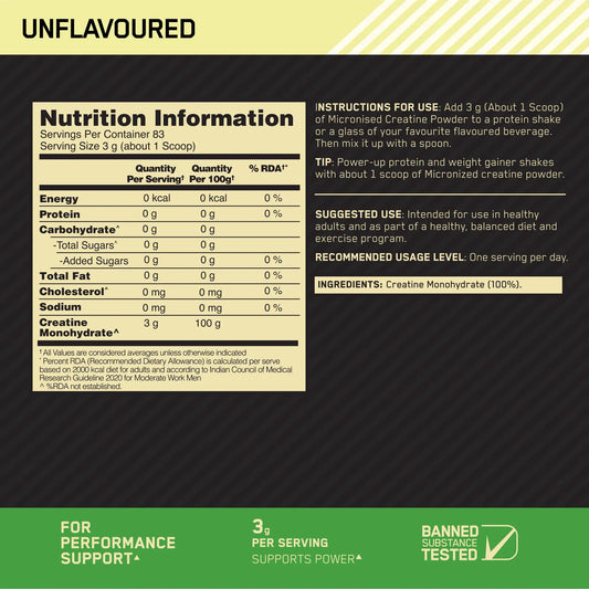 Optimum Nutrition Micronised Creatine Powder