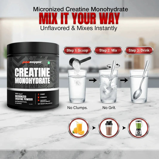 ProSupps Creatine Monohydrate – Pure Creatine Supplement for Muscle & Strength