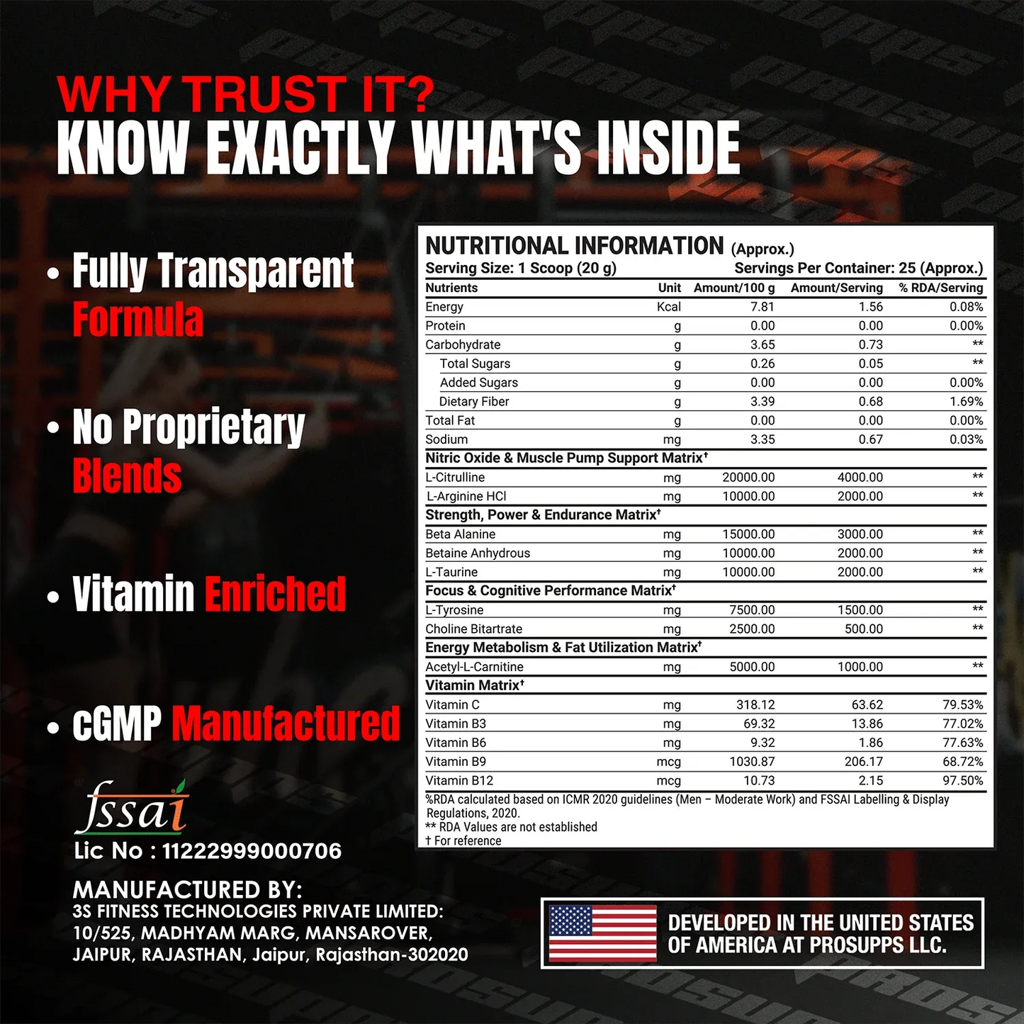 ProSupps Hyde Max Pump – Pre Workout Pump & Performance Supplement