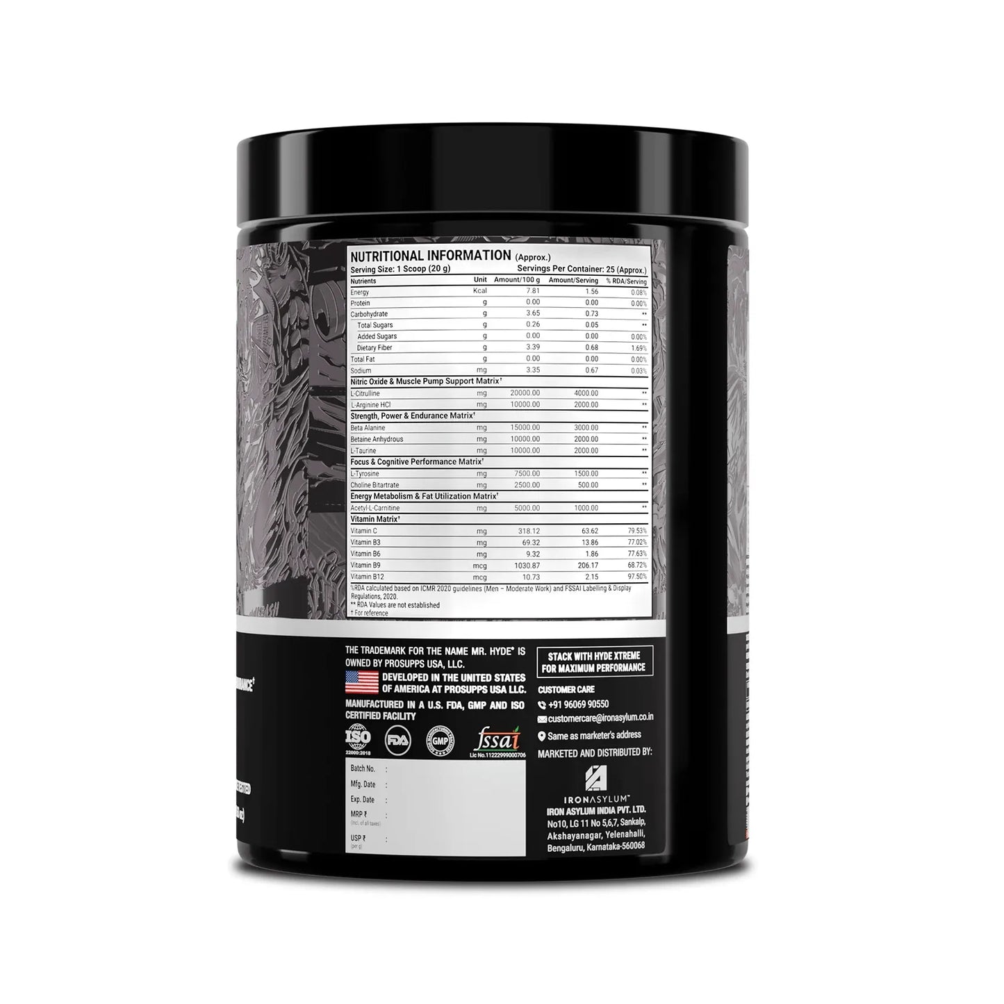 ProSupps Hyde Max Pump – Pre Workout Pump & Performance Supplement