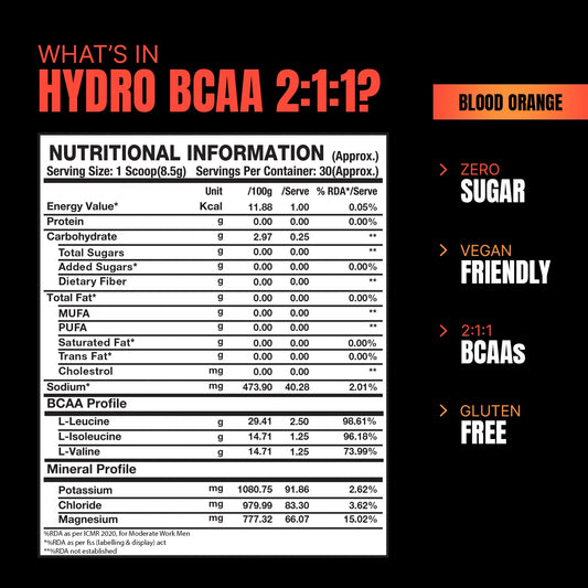 ProSupps Hydro BCAA – Branched-Chain Amino Acid Supplement for Workout Support
