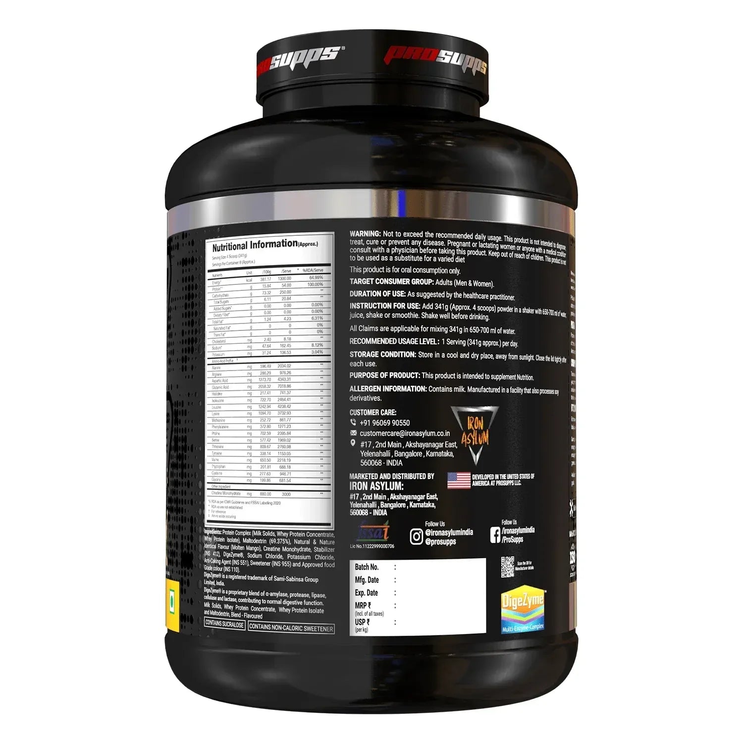 ProSupps Incredibulk Premium Weight Gainer – Mass Gainer for Weight & Muscle Support