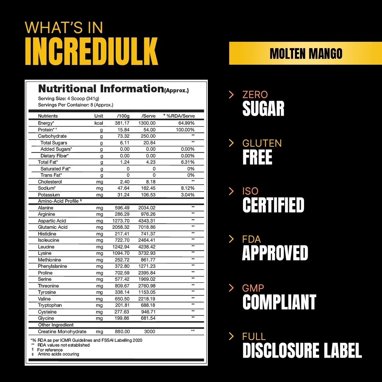 ProSupps Incredibulk Premium Weight Gainer – Mass Gainer for Weight & Muscle Support