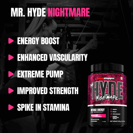 ProSupps Mr Hyde Nightmare Pre Workout – High-Stim Pre-Workout Supplement