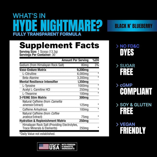 ProSupps Mr Hyde Nightmare Pre Workout – High-Stim Pre-Workout Supplement