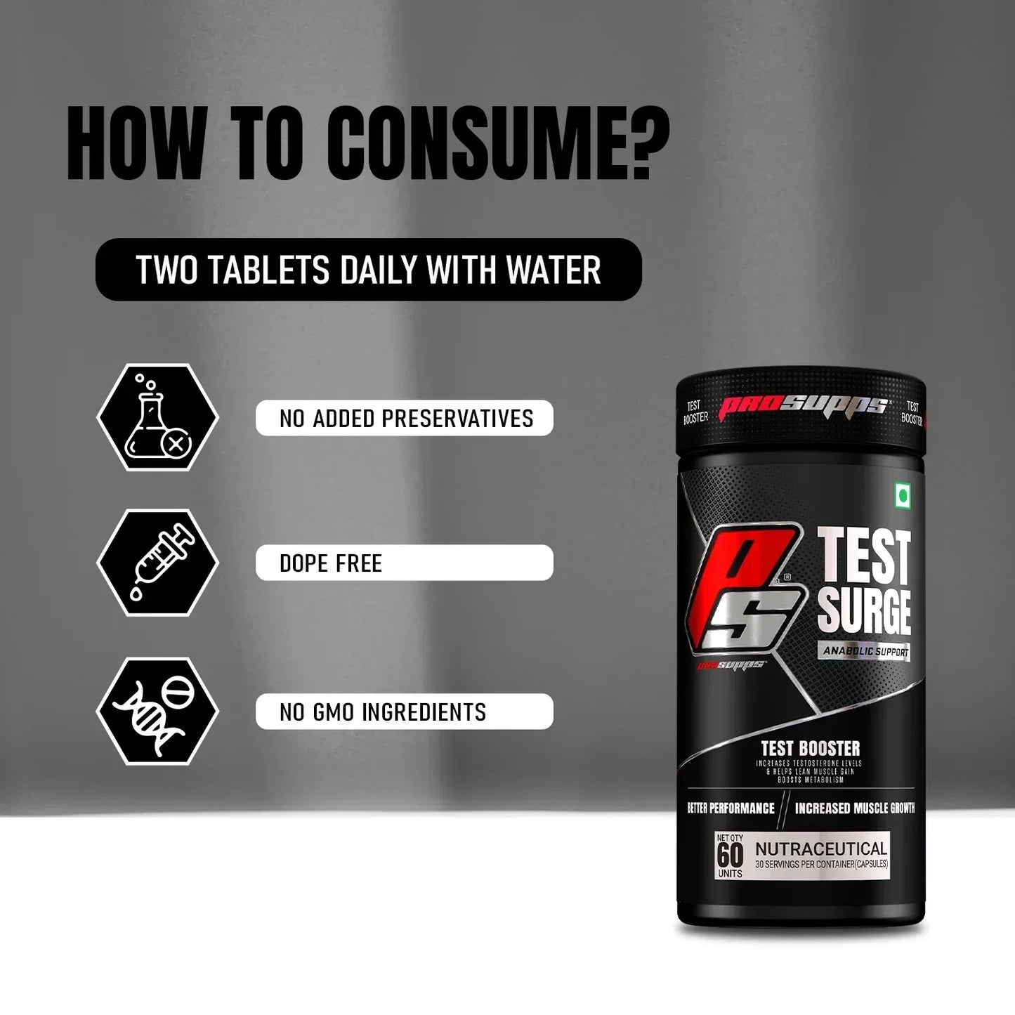 ProSupps Test Surge Caps – Testosterone Support & Fitness Supplement
