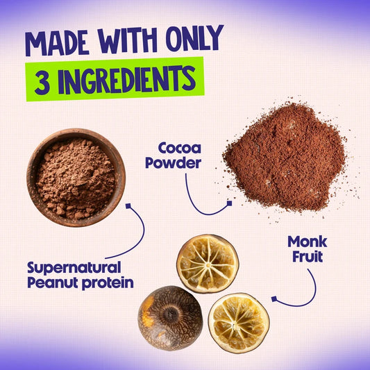 ALPINO Supernatural Peanut Protein Powder Dark Chocolate 1kg – Roasted Peanuts, Cocoa Powder & Monk Fruit - 24g Protein, 5.1g BCAAs, No Added Sugar