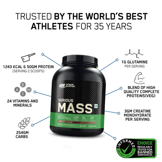 Optimum Nutrition Serious Mass Weight Gainer – Vanilla Flavour