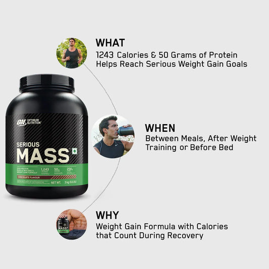 Optimum Nutrition Serious Mass Weight Gainer – Chocolate Flavour