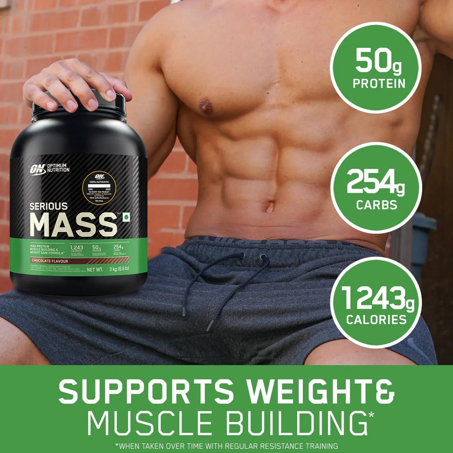 Optimum Nutrition Serious Mass Weight Gainer – Chocolate Flavour
