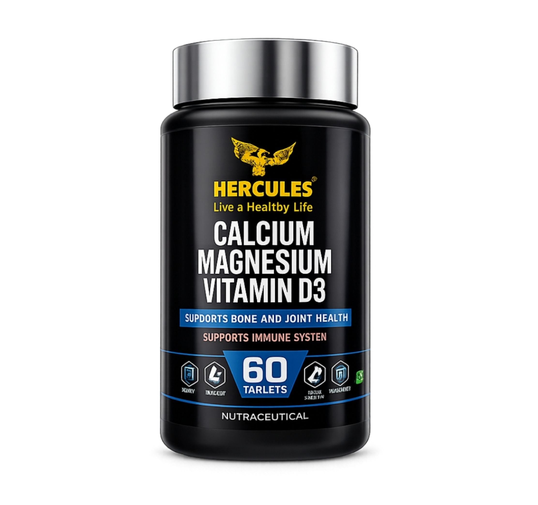 Hercules Calcium Magnesium Vitamin D3 Tablets