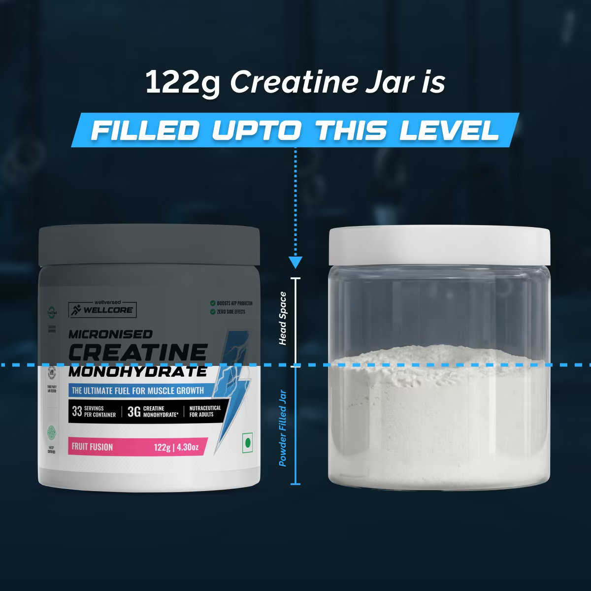 Wellcore Micronised Creatine Monohydrate - Fruit Fusion