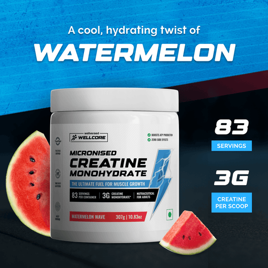 Wellcore Micronised Creatine Monohydrate - Watermelon Wave