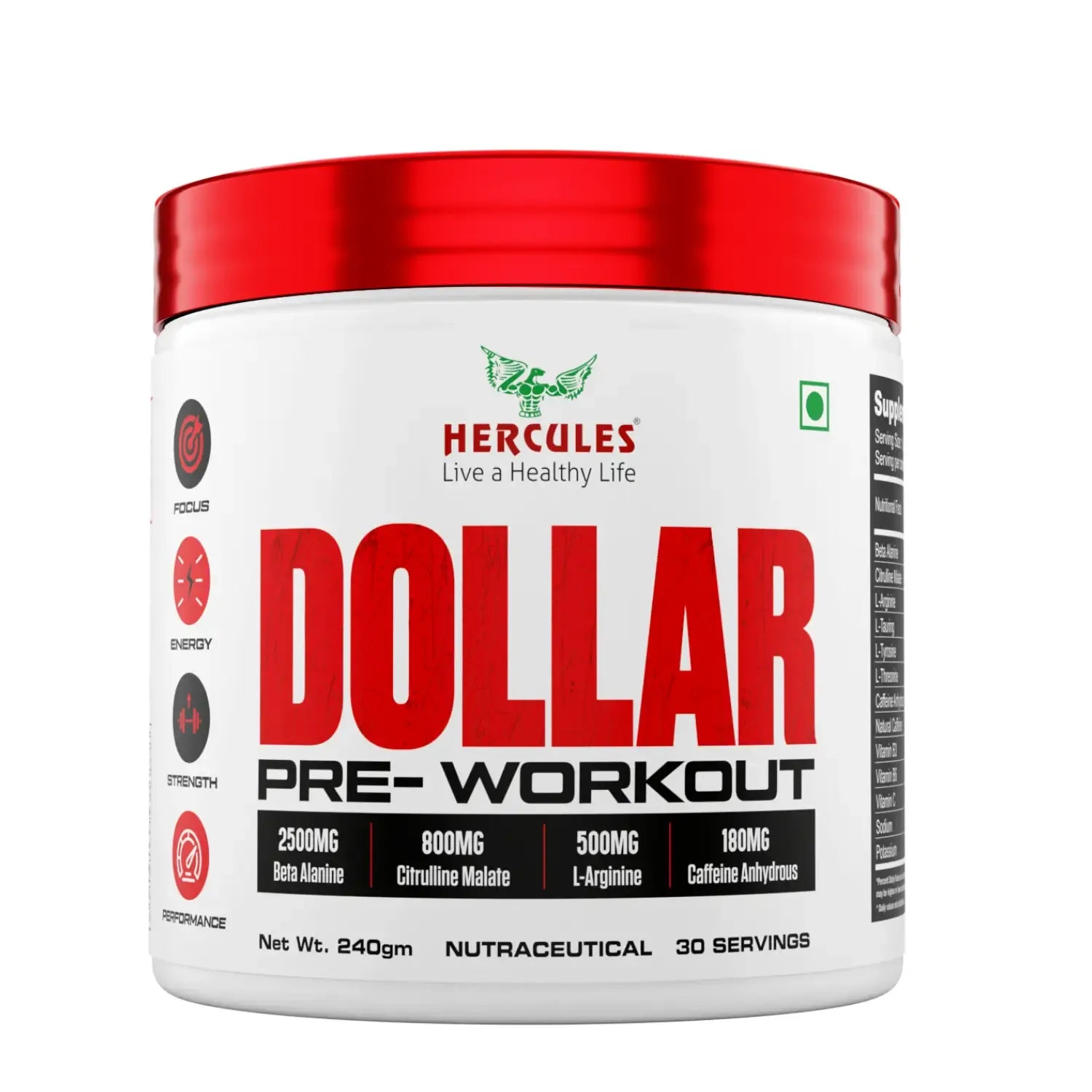 Hercules Nutrition Dollar Pre-Workout