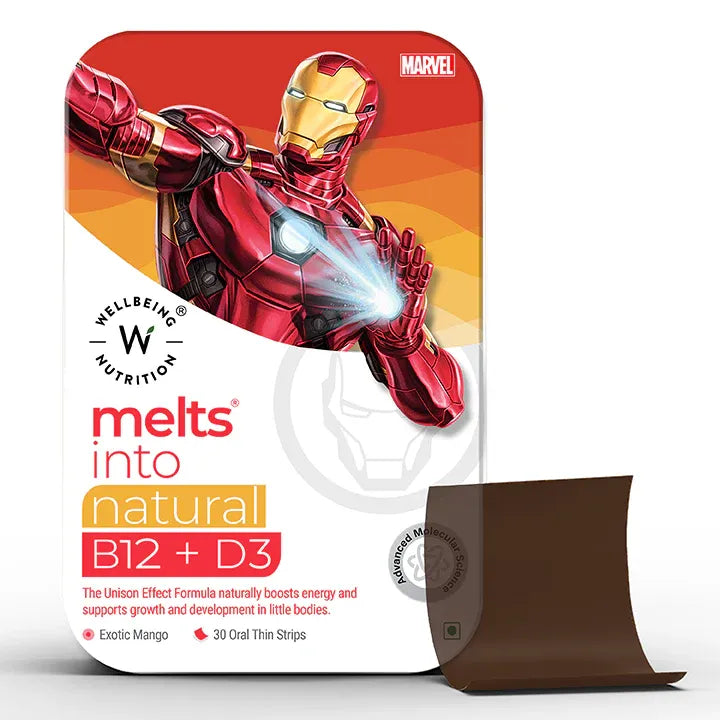 Wellbeing Nutrition Kids Marvel Iron Men Natural B12+D3
