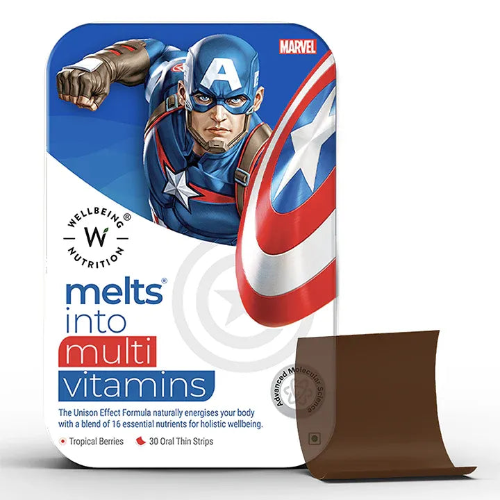 Wellbeing Nutrition Kids Marvel Captain America Multivitamins