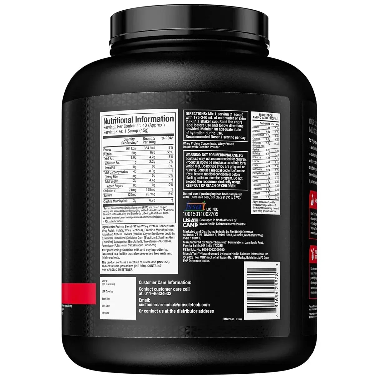MuscleTech Nitrotech Whey Protein | Muscle Growth & Recovery Support