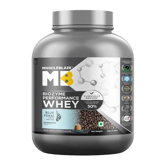 Muscle Blaze Biozyme Performance Whey Blue Tokai Coffee