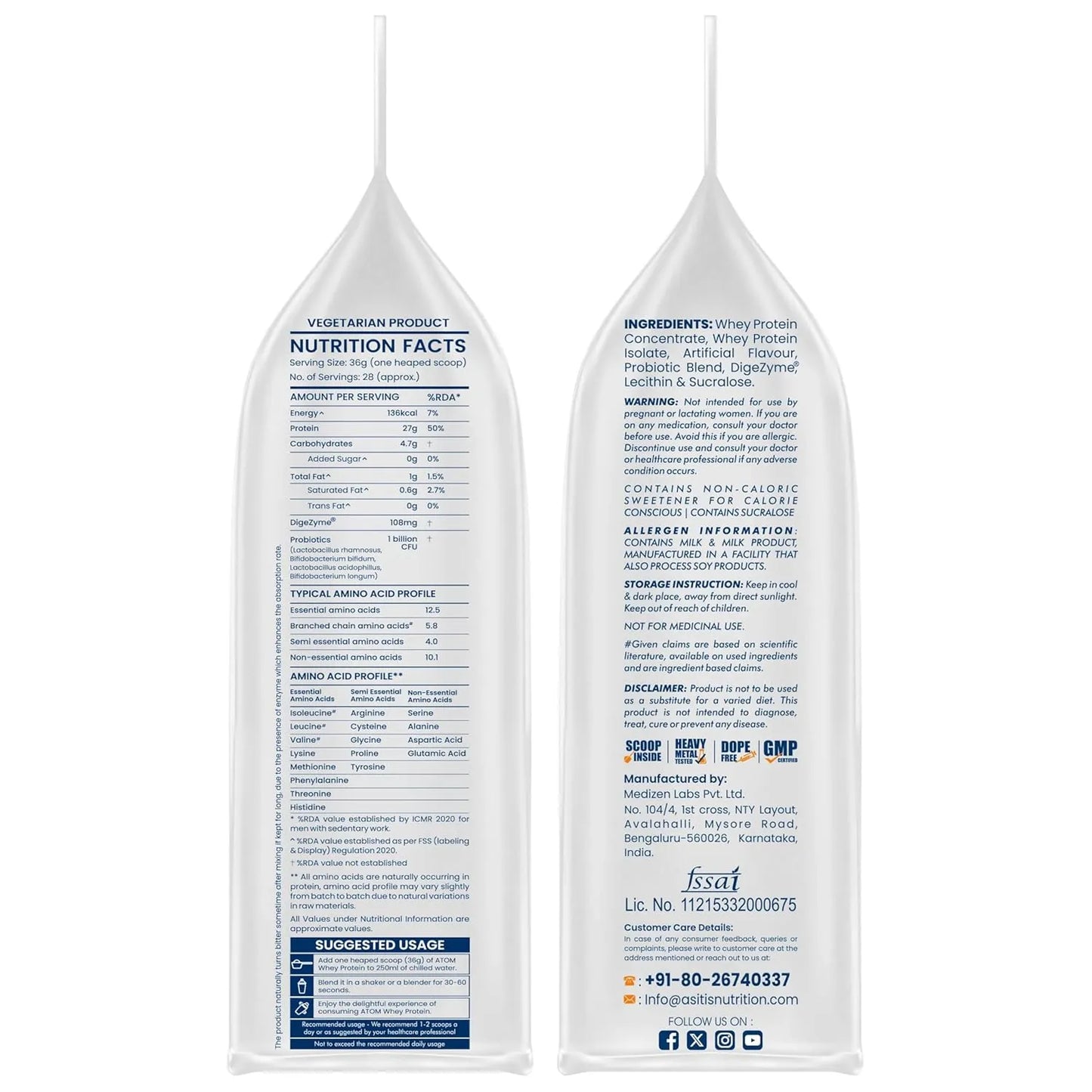 Atom Whey Protein USA Labdoor Certified