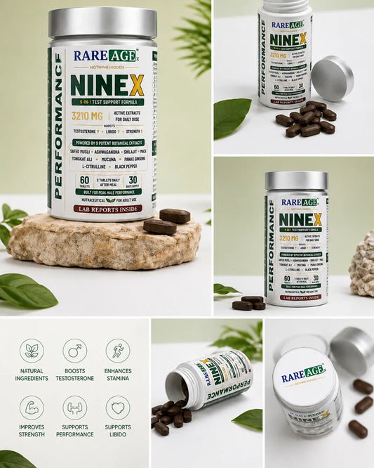 Rareage NINE X – 9 Botanical Extract Performance Formula